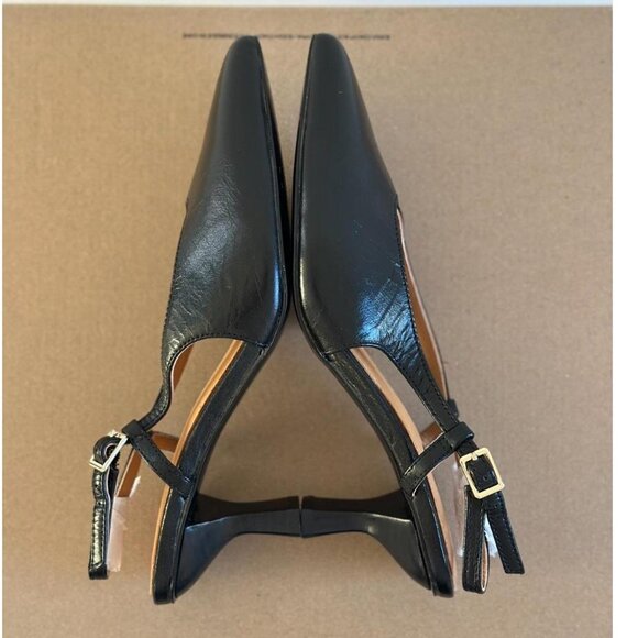 Madewell The Debbie Slingback Pump in True Black, Size 7 - Picture 7 of 11